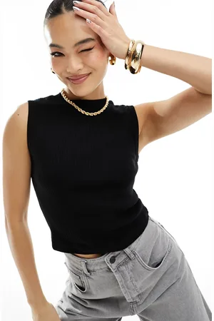 River Island Top sin mangas de canalé Jean Grazer de
