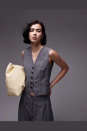 Topshop Chaleco de traje a rayas entallado de (parte de un conjunto)