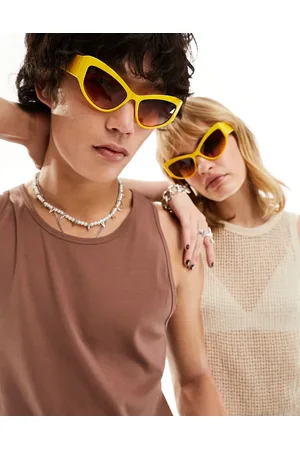 Jeepers Peepers Gafas de sol amarillas de estilo deportivo