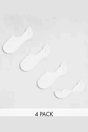 Pieces® Pack de 4 pares de calcetines invisibles blancos de