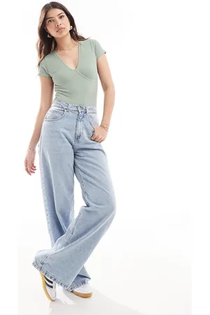 ASOS Body verde moldeador de manga corta sin costuras con detalle de ribetes de (parte de un conjunto)
