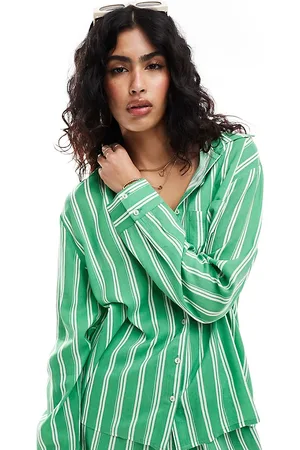 Esmée Camisa playera a rayas extragrande de manga larga de (parte de un conjunto)