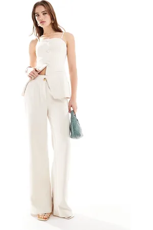 Style Cheat Pantalones de sastre color de (parte de un conjunto)-Blanco