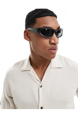 JACK & JONES Gafas de sol mate con diseño deportivo envolvente de