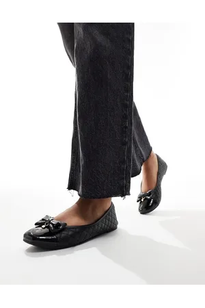River Island Bailarinas negras con detalle de lazo de