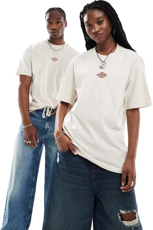 Dickies Camiseta blanco hueso de manga corta con logo en el centro Maple Valley exclusiva en ASOS de - neutro