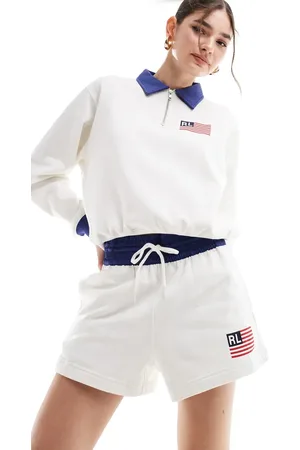 Ralph Lauren Pantalones cortos color con logo USA de punto de -Blanco