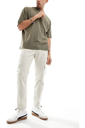 ASOS Pantalones cargo color de corte tapered de -Beis neutro