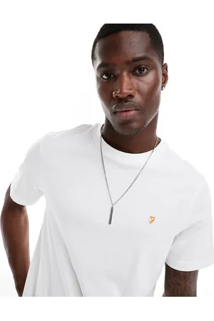 Farah Camiseta blanca de algodón Danny de