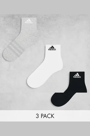 adidas Pack de 3 pares de calcetines tobilleros de color blanco, negro y gris de adidas Training