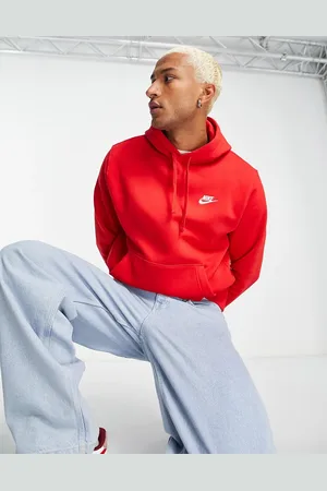 Nike Sudadera roja con capucha Club de