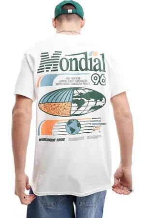 ASOS Camiseta blanca holgada con estampado deportivo en la espalda de