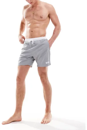 HUGO BOSS Shorts de baño plateados Starfish de BOSS