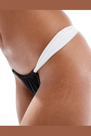 Miss Selfridge Braguitas de bikini monocromáticas de pernera alta con laterales en contraste de