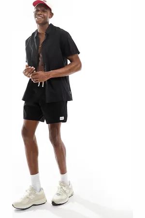 Rhythm Camisa playera negra clásica de lino de (parte de un conjunto)-Negro