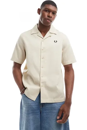 Fred Perry Camisa color crudo con cuello de solapas de piqué de - neutro