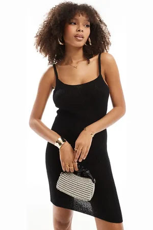 ASOS Vestido corto de punto de bouclé de algodón de