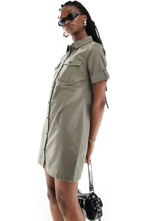 Noisy May Vestido vaquero caqui de -Verde