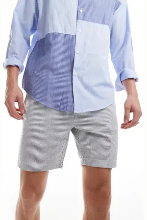 Threadbare Pantalones cortos a rayas azules y blancas de sirsaca de
