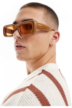 River Island Gafas de sol naranjas con montura abombada de