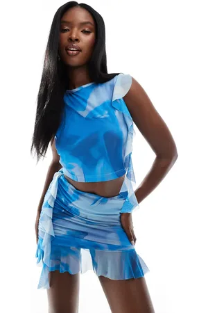 Missyempire Top corto multicolor de malla de Missy Empire (parte de un conjunto)