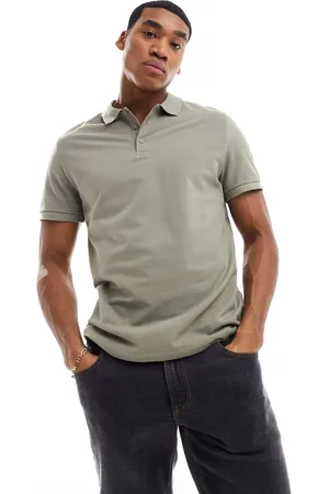 ASOS Polo caqui de piqué de -Verde