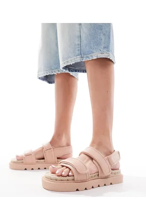 ASOS Sandalias rosas de estilo deportivo retro con detalle tipo alpargata Foreshadow de