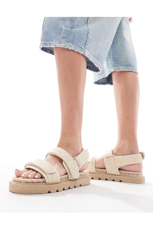 ASOS Sandalias beis de estilo deportivo retro con detalle tipo alpargata Foreshadow de -Beis neutro