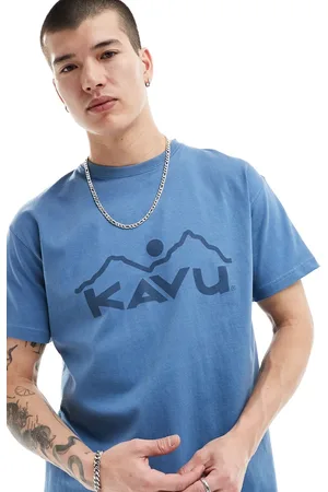 Kavu Camiseta azul con logo delantero Heritage de