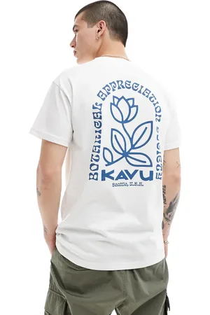 Kavu Camiseta hueso con estampado trasero "Botanical" de