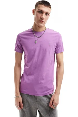 AllSaints Camiseta morada de manga corta con cuello redondo Tonic de -Morado