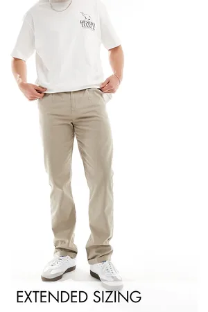 ASOS Chinos lavado de corte recto de - neutro