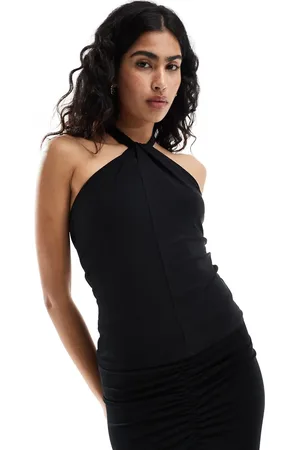 SELECTED Top de cuello halter de punto de Femme (parte de un conjunto)