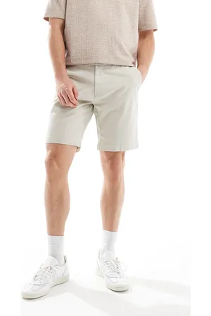 Ben Sherman Pantalones cortos chinos grises de corte slim elástico de