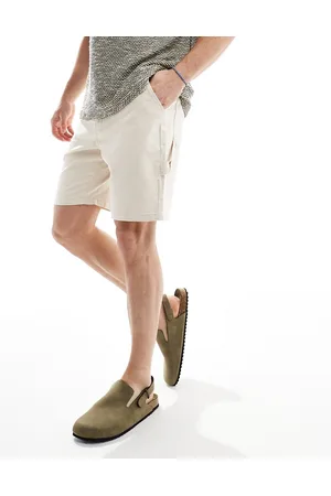 ADPT. Pantalones cortos color estilo carpintero de corte suelto de -Blanco
