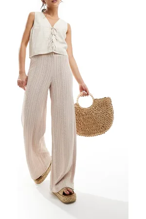 NA-KD Pantalones de croché de - neutro
