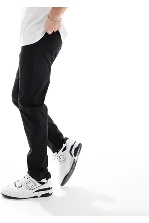Only & Sons Pantalones negros de corte tapered sin cierres de