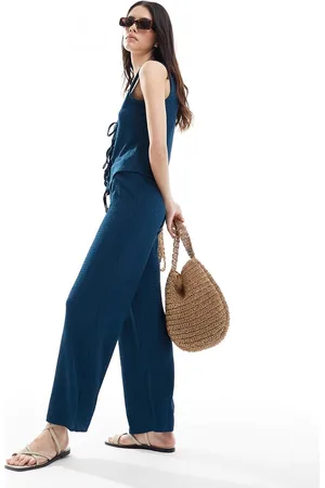 VERO MODA Pantalones de punto texturizado de (parte de un conjunto)
