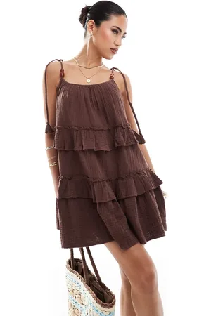River Island Vestido corto de macramé de