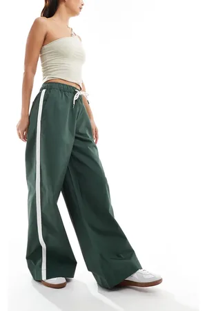 ASOS Pantalones verdes deportivos sin cierres de
