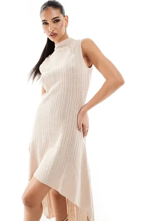 NA-KD Vestido midi de croché de - neutro