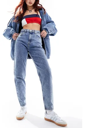 Tommy Hilfiger Vaqueros mom con de talle muy alto y corte tapered de -Azul