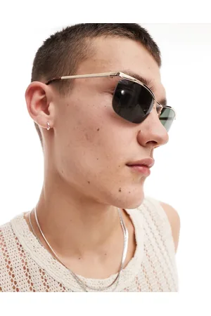 ASOS Gafas de sol doradas con montura al aire de