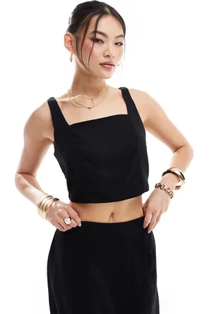 River Island Top corto de lino de (parte de un conjunto)