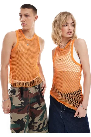 COLLUSION Camiseta playera sin mangas de rejilla de Unisex