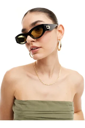 Le Specs Gafas de sol negras de estilo ojos de gato Body Bumpin de