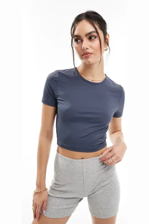 Threadbare Camiseta corta carbón muy elástica Maddy de