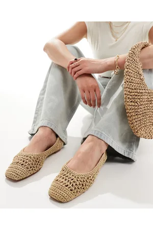 MANGO Bailarinas con diseño entretejido de - neutro