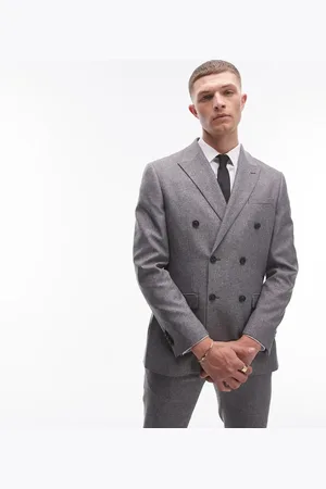Topman Chaqueta de traje entallada de tejido texturizado de