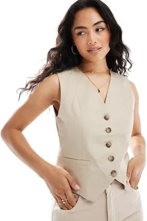 SELECTED Abrigo de tejido efecto lino de Femme- neutro